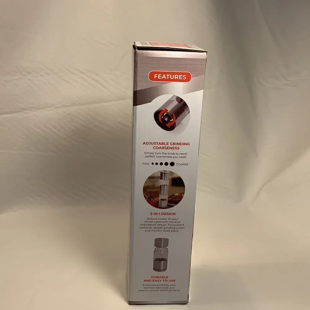 Grande Chef Stainless Steel Salt & Pepper Grinder